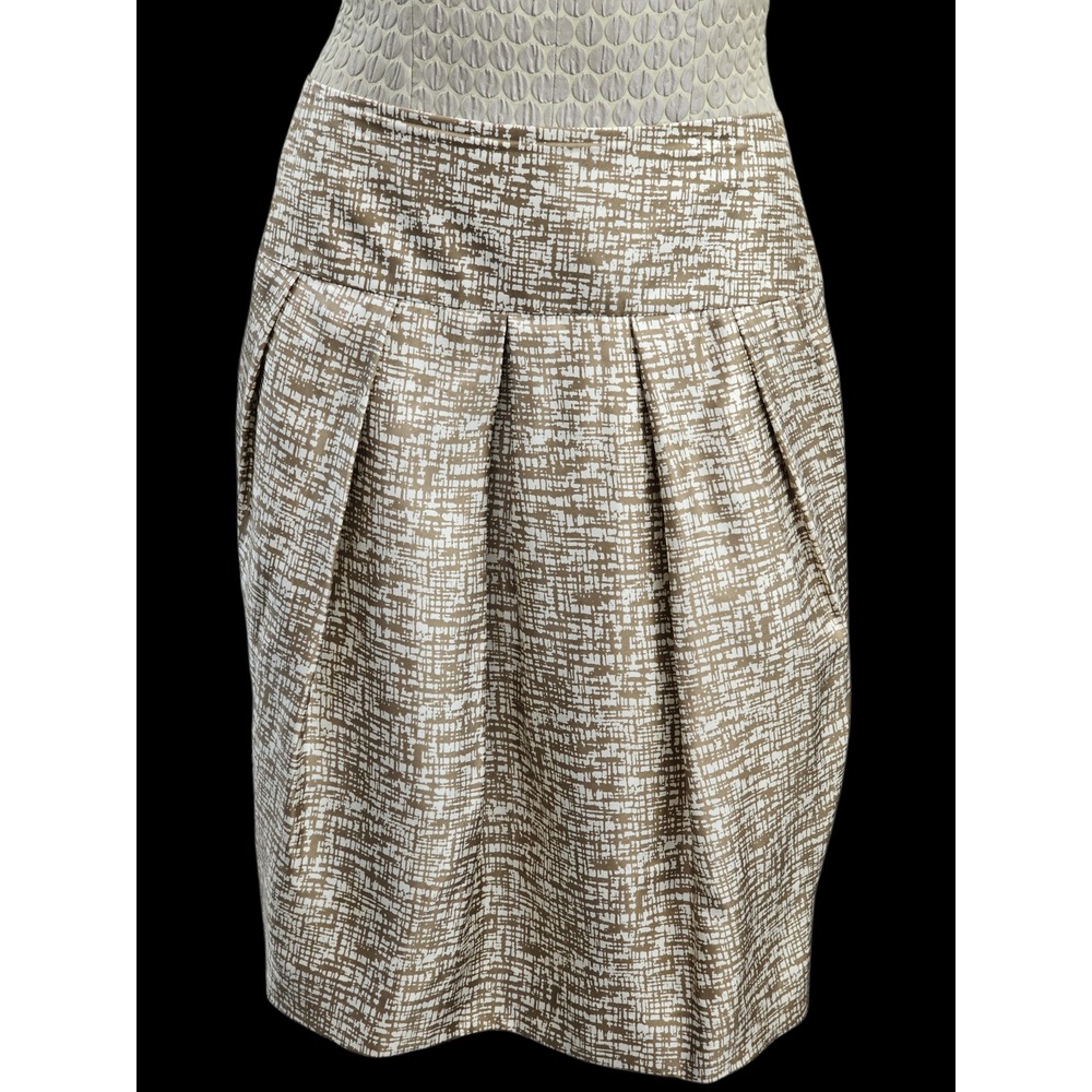 Banana Republic 12 100% Silk Pleated Pencil Straight Skirt Pockets Career‎ EUC